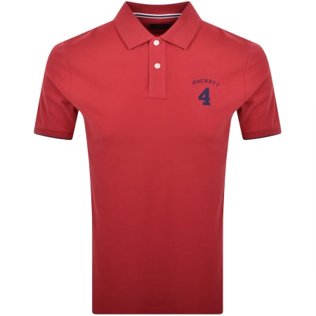 Product Image for Hackett Heritage Number Polo T Shirt Pop Red