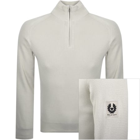 Product Image for Belstaff Guide Quarter Zip Jumper Stone Beige