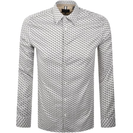 Product Image for Ted Baker Hex Geo Long Sleeve Shirt White