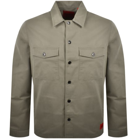 Product Image for HUGO Enalu Overshirt Jacket Khaki
