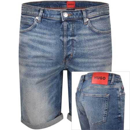 Product Image for HUGO 634 Denim Shorts Mid Wash Blue