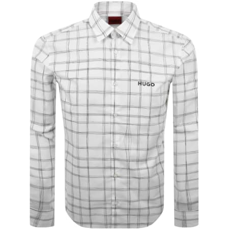 Product Image for HUGO Ermo Patterned Slim Fit Shirt White