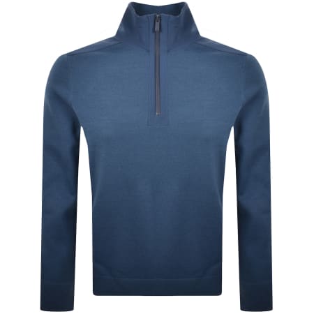 Product Image for BOSS P Bart Quarter Zip Jumper Blue