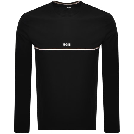 Product Image for BOSS Unique Long Sleeve T Shirt Black