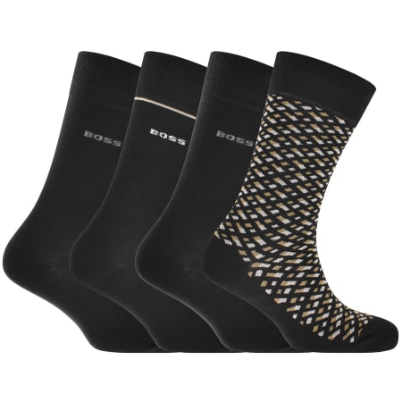 Product Image for BOSS 4 Pack Socks Black
