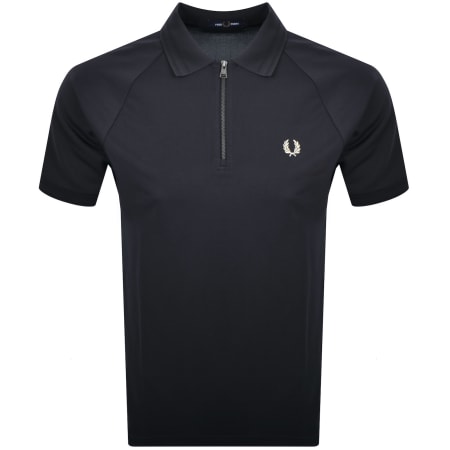 Product Image for Fred Perry Quarter Zip Polo T Shirt Grey