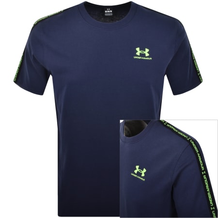 Product Image for Under Armour Heavyweight Taping T Shirt Navy