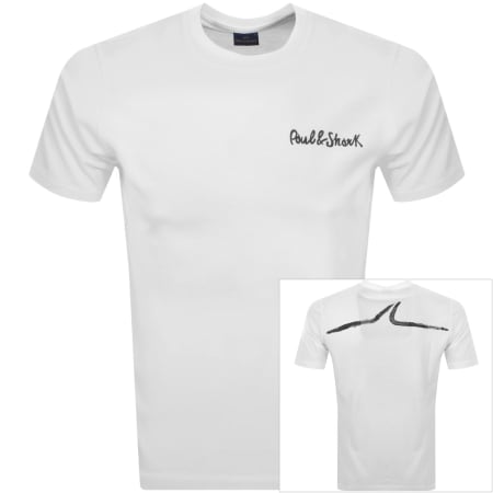 Product Image for Paul And Shark Printed Logo T Shirt White