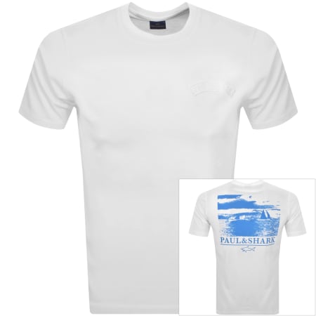 Product Image for Paul And Shark Logo T Shirt White