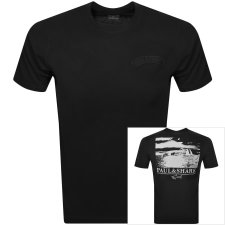 Product Image for Paul And Shark Logo T Shirt Black