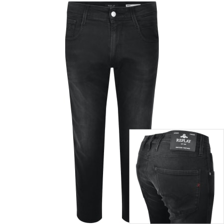 Product Image for Replay Anbass Slim Fit Dark Wash Jeans Grey