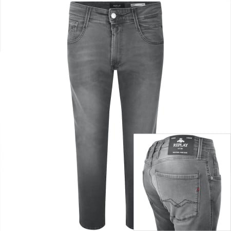 Product Image for Replay Anbass Slim Fit Mid Wash Jeans Grey