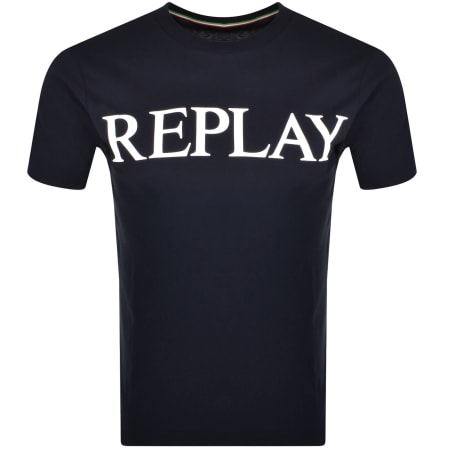 Product Image for Replay Logo T Shirt Navy