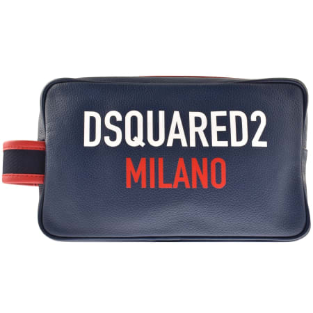 Product Image for DSQUARED2 Leather Wash Bag Navy