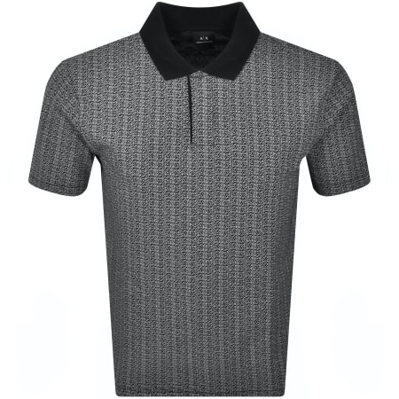 Product Image for Armani Exchange Patterned Polo T Shirt Black