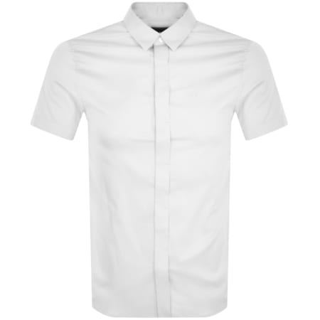 Product Image for Armani Exchange Slim Fit Short Sleeved Shirt White
