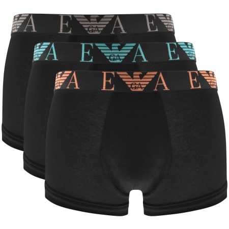 Product Image for Emporio Armani Underwear 3 Pack Boxer Trunks Black