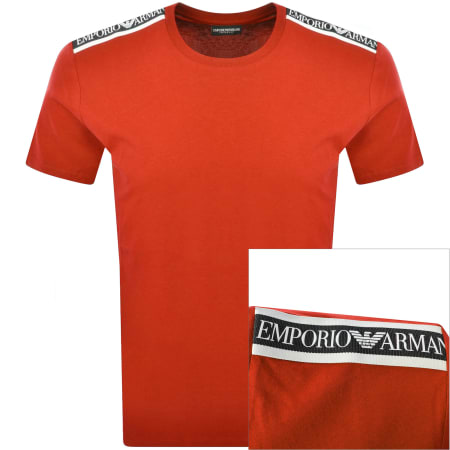 Product Image for Emporio Armani Short Sleeve Logo T Shirt Red