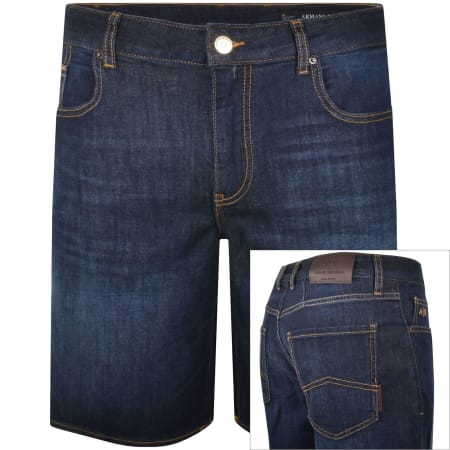 Product Image for Armani Exchange J65 Slim Denim Shorts Blue