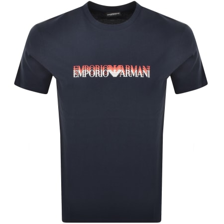 Product Image for Emporio Armani Short Sleeve Logo T Shirt Navy