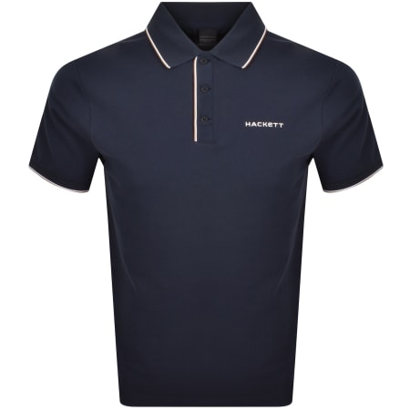 Product Image for Hackett Heritage Resort Logo Tipped Polo Navy