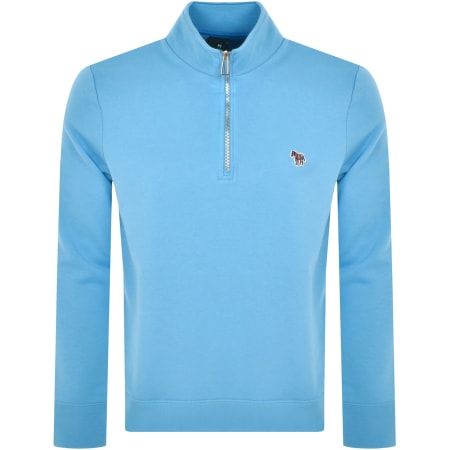 Product Image for Paul Smith Half Zip Zebra Sweatshirt Blue