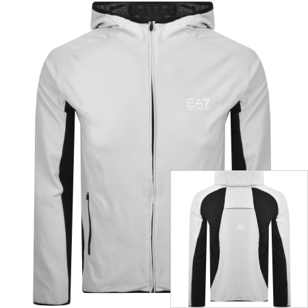 Product Image for EA7 Emporio Armani Logo Hoodie Grey