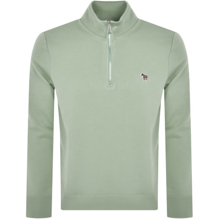 Product Image for Paul Smith Half Zip Zebra Sweatshirt Green