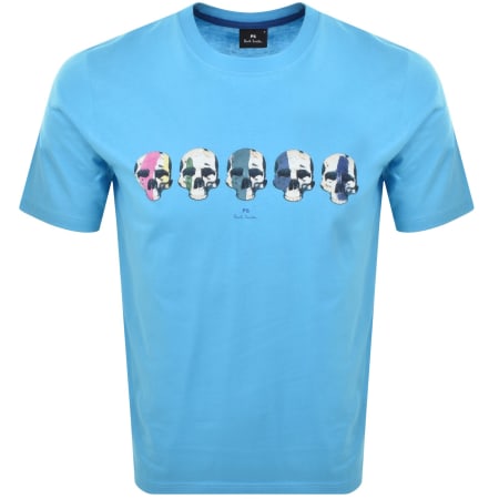Product Image for Paul Smith Multi Skull T Shirt Blue