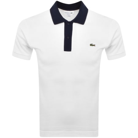 Product Image for Lacoste Contrast Collar Polo T Shirt White