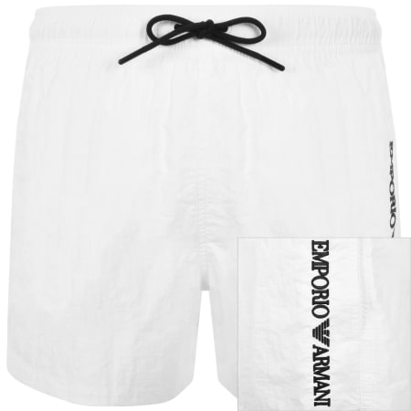 Product Image for Emporio Armani Logo Swim Shorts White