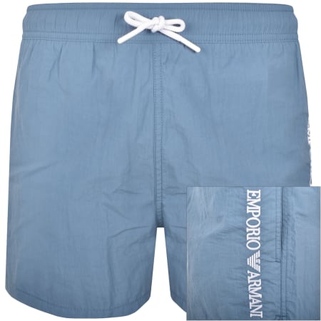 Product Image for Emporio Armani Logo Swim Shorts Blue