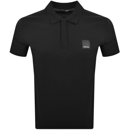 Product Image for Emporio Armani Quarter Zip Polo T Shirt Black