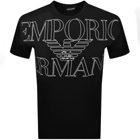 Product Image for Emporio Armani Short Sleeve Logo T Shirt Black