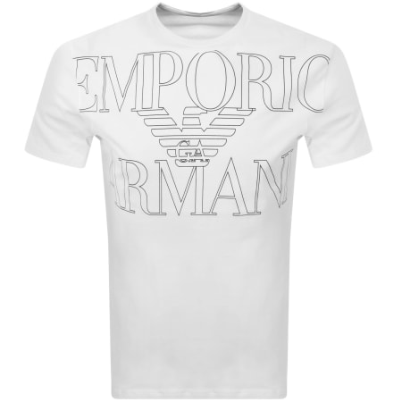 Product Image for Emporio Armani Short Sleeve Logo T Shirt White