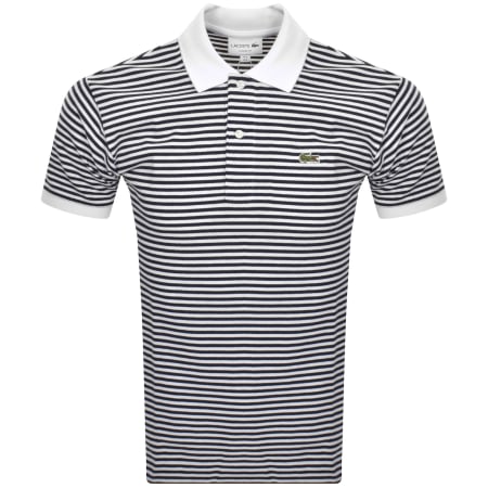 Product Image for Lacoste Short Sleeved Stripe Polo T Shirt White