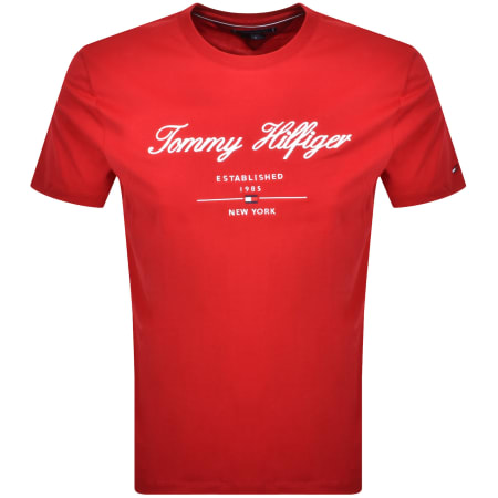 Product Image for Tommy Hilfiger Logo T Shirt Red