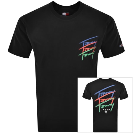 Product Image for Tommy Jeans Twisted Logo T Shirt Black