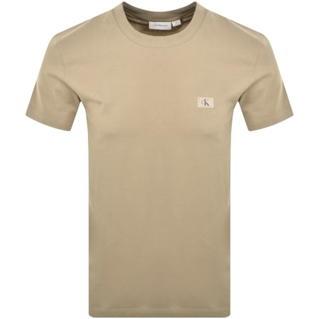 Product Image for Calvin Klein Jeans Woven Label T Shirt Khaki