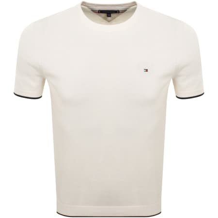 Product Image for Tommy Hilfiger Tipped Knit Tee Cream