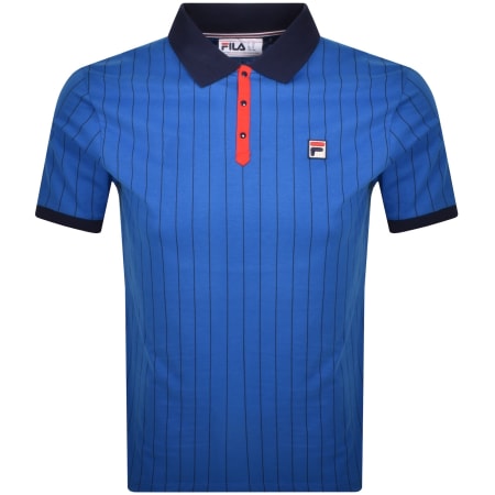 Product Image for Fila Vintage Classic Striped Polo T Shirt Blue