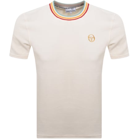 Product Image for Sergio Tacchini Slice Velour T Shirt Gardenia