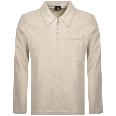 Product Image for Paul Smith Long Sleeved Polo T Shirt Beige
