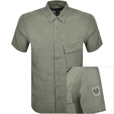 Product Image for Belstaff Scale Short Sleeved Shirt Green