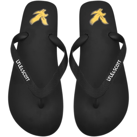 Product Image for Lyle And Scott Logo Flip Flops Black