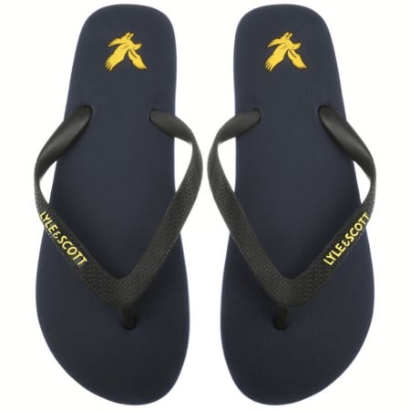 Product Image for Lyle And Scott Logo Flip Flops Navy