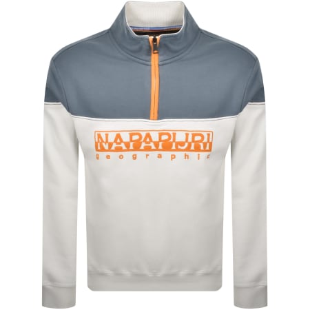 Product Image for Napapijri Saturnia Half Zip Sweatshirt White