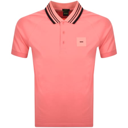 Product Image for BOSS Paddy Rib Polo Shirt Pink