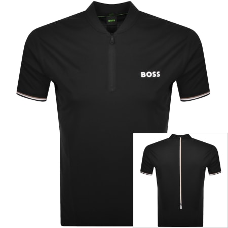Product Image for BOSS Pariq Ripstop Slim Fit Polo T Shirt Black
