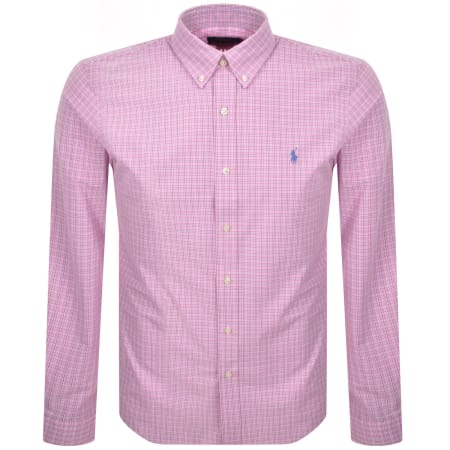 Product Image for Ralph Lauren Check Long Sleeve Shirt Pink